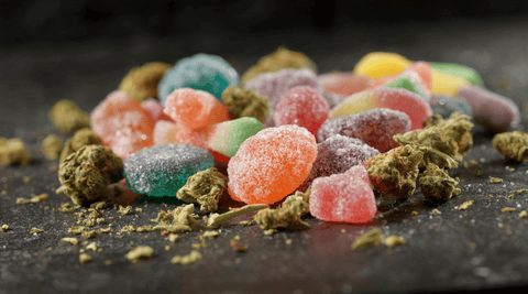 Bannière bonbons et gummies CBD