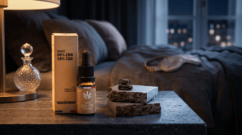 Illustration blog THV+ vs CBD recommandations sommeil Maison Maryjane