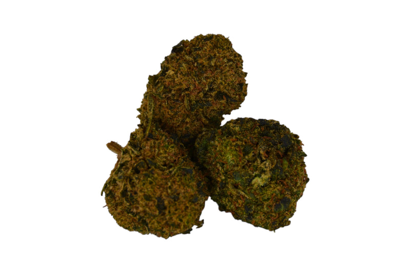 Fleur CBD Silver Haze Mary'High au manteau de trichomes argentés et au profil pin-agrumes